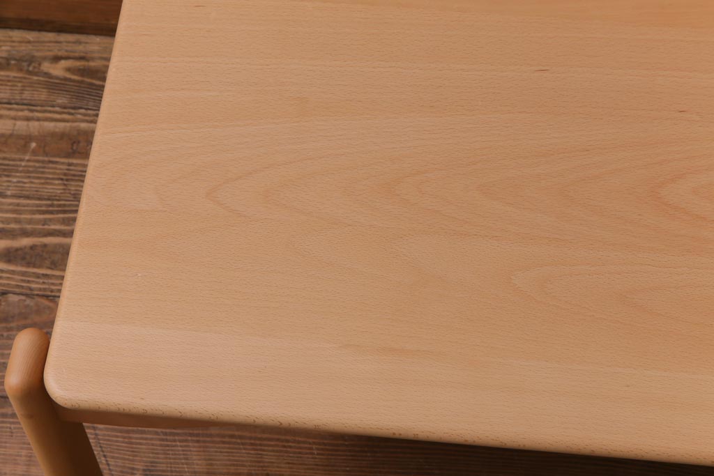 中古　飛騨産業　キツツキ　kids furniture　KF151TB　ビーチ材　キッズスタッキングテーブル(キャスター付きテーブル)(R-038405)
