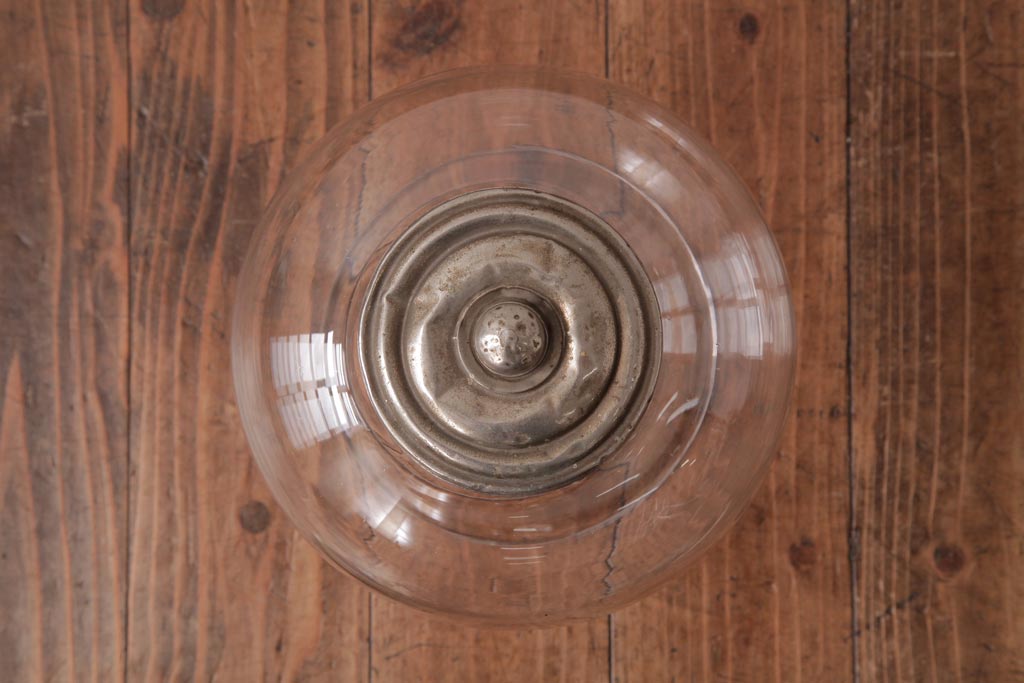 レトロ雑貨　昭和レトロ　ふっくらとしたフォルムが可愛らしい地球瓶(ガラス瓶、ガラスビン)(R-038416)