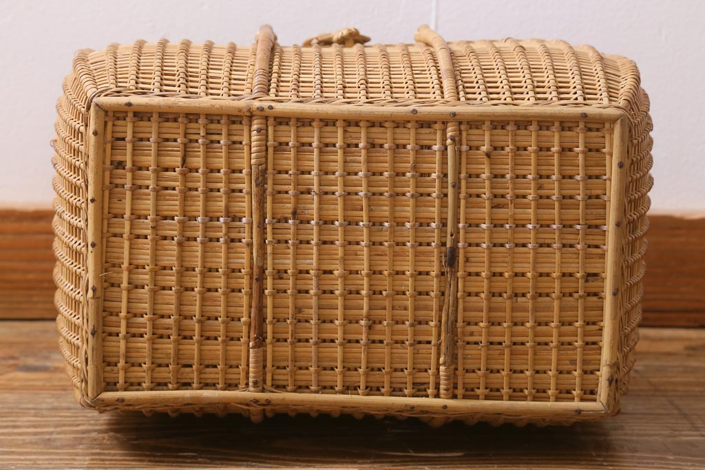 アンティーク雑貨 昭和中期 レトロでかわいいアンティークバスケット(カゴ・収納)(R-038465) | ラフジュ工房