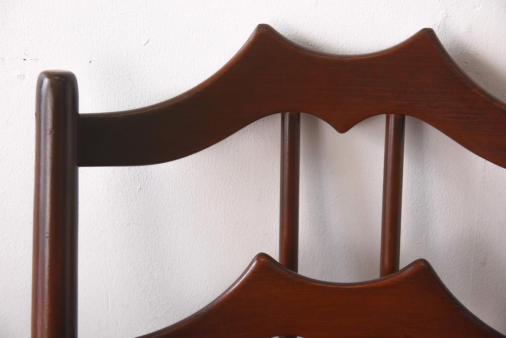 ヴィンテージ家具　イギリスビンテージ　ERCOL(アーコール)　希少!洗練された佇まいのラダーバックチェア(ダイニングチェア、椅子)(R-038474)