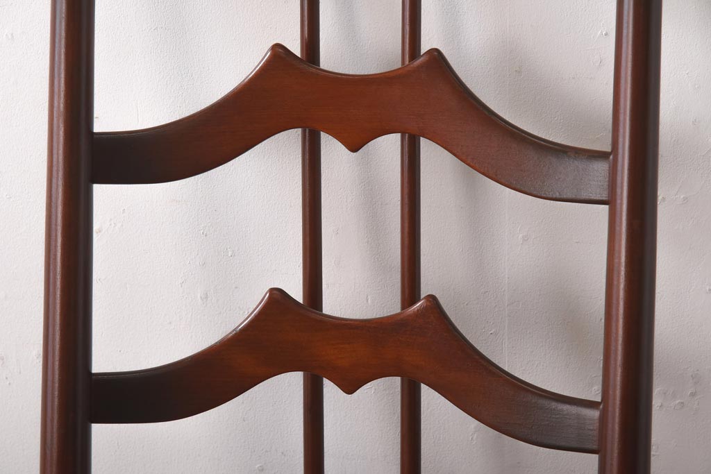 ヴィンテージ家具　イギリスビンテージ　ERCOL(アーコール)　希少!洗練された佇まいのラダーバックチェア(ダイニングチェア、椅子)(R-038474)