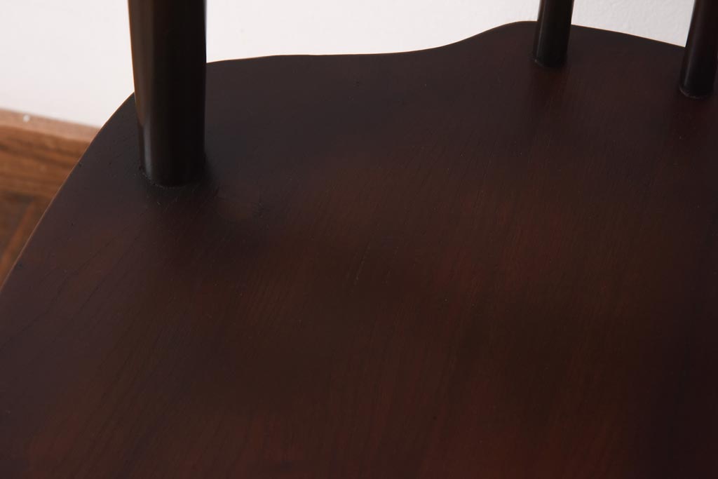 ヴィンテージ家具　イギリスビンテージ　ERCOL(アーコール)　希少!洗練された佇まいのラダーバックチェア(ダイニングチェア、椅子)(R-038474)