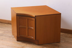 アンティーク家具　ナラ材　シンプルで取り入れやすい小ぶりなガラスケース(ショーケース、飾り棚、陳列棚)(R-040151)