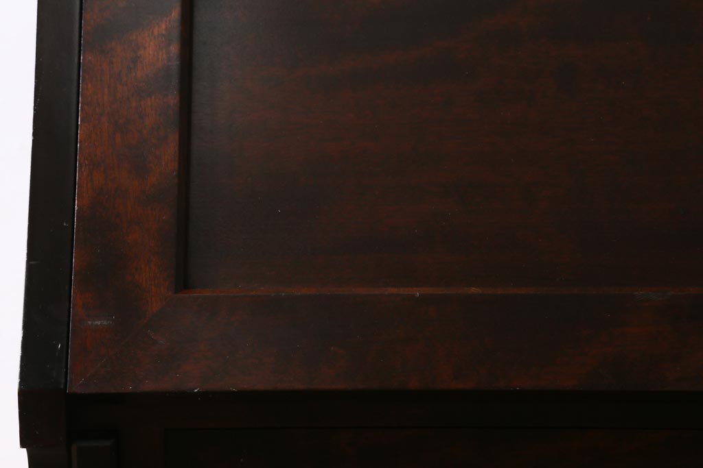 中古　北海道民芸家具　レア　上品な雰囲気漂う高山式ライティングビューロー(ビューローブックケース、本箱、収納棚、ワークデスク、在宅ワーク、在宅用)(R-038565)