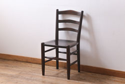 中古　松本民芸家具　シンプルなデザインが魅力的なラダーバックチェア(ダイニングチェア、椅子)(R-038606)