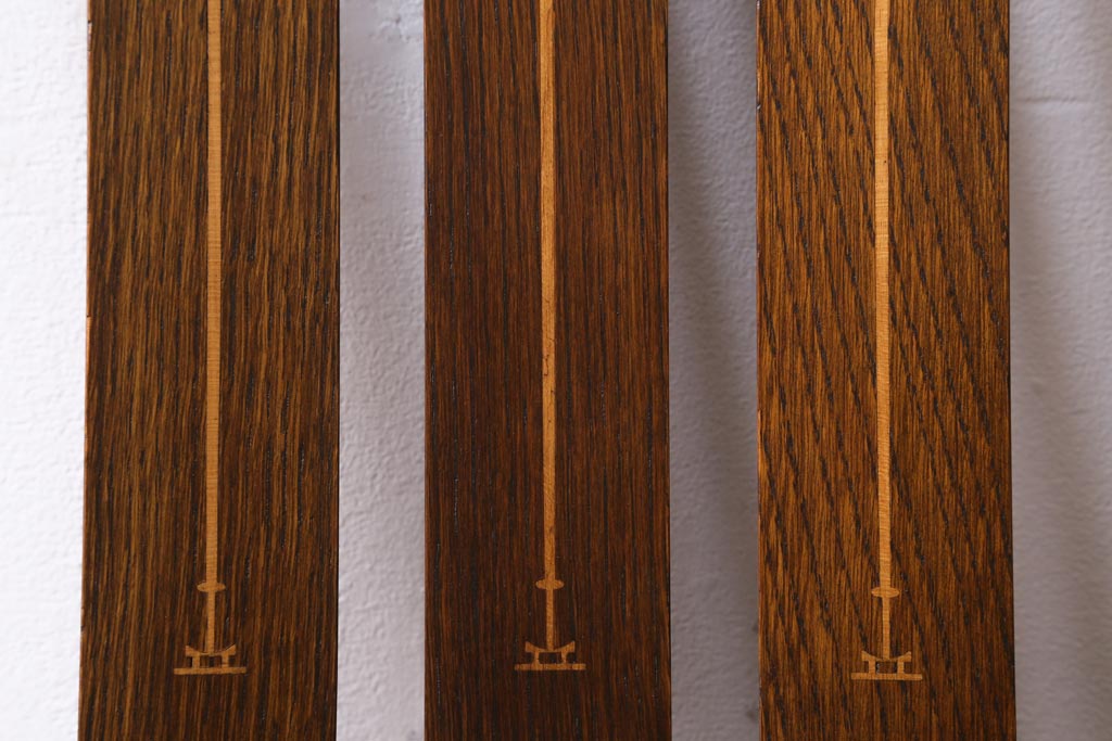 中古　アメリカ　Stickley(スティックレー、スティックレイ)社　象嵌入り　ミッションスタイル　サイドチェア(椅子、ダイニングチェア)(R-038608)