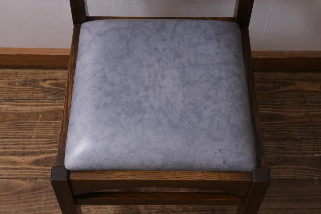 中古　アメリカ　Stickley(スティックレー、スティックレイ)社　象嵌入り　ミッションスタイル　サイドチェア(椅子、ダイニングチェア)(R-038608)