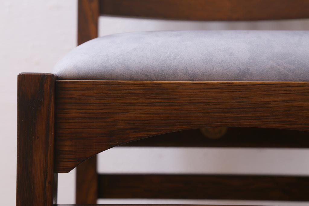中古　アメリカ　Stickley(スティックレー、スティックレイ)社　象嵌入り　ミッションスタイル　サイドチェア(椅子、ダイニングチェア)(R-038608)
