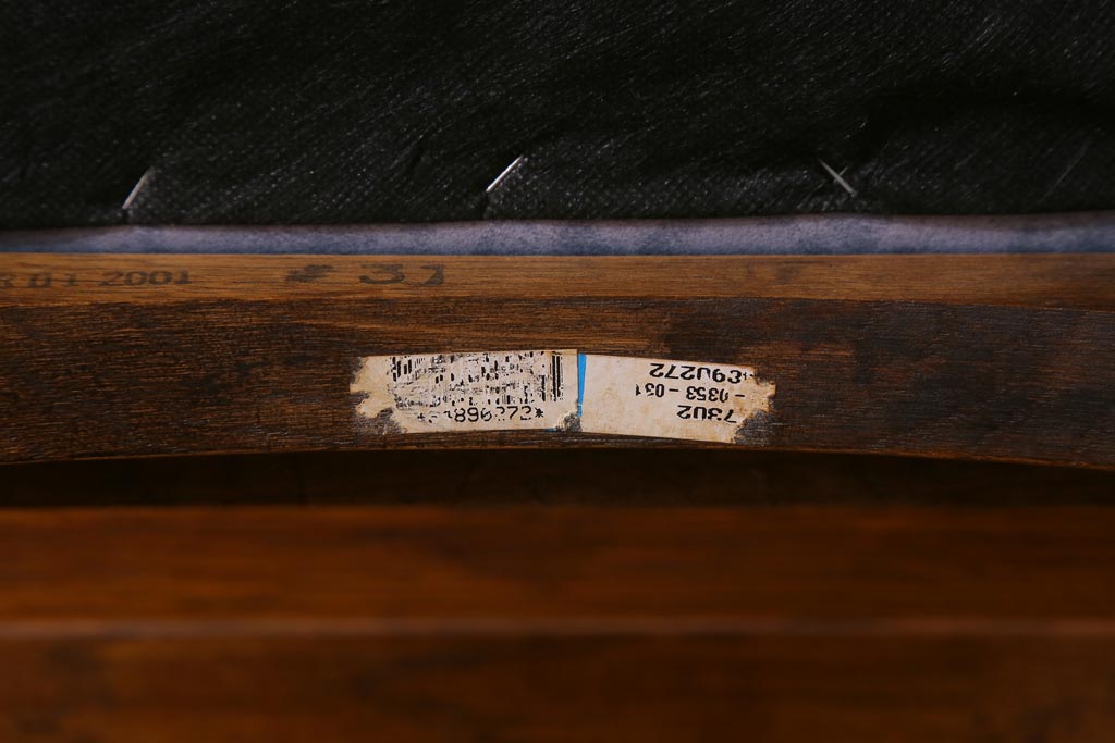 中古　アメリカ　Stickley(スティックレー、スティックレイ)社　象嵌入り　ミッションスタイル　サイドチェア(椅子、ダイニングチェア)(R-038608)