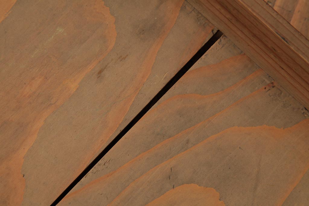 アンティーク家具　大正昭和初期　楓材　天板一枚板　渋い色味が魅力の文机(ローテーブル、座卓)(R-038611)