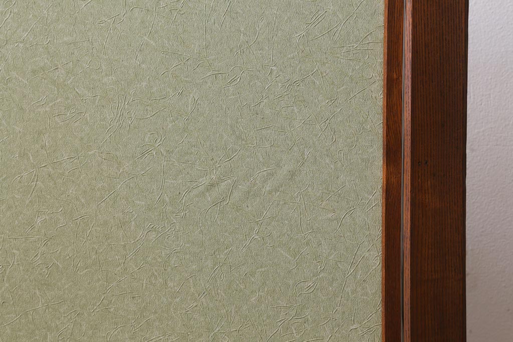 アンティーク家具　和製アンティーク　大正昭和初期　タモ材　透かし彫りが目を引く衝立(つい立て、パーテーション)(R-038638)
