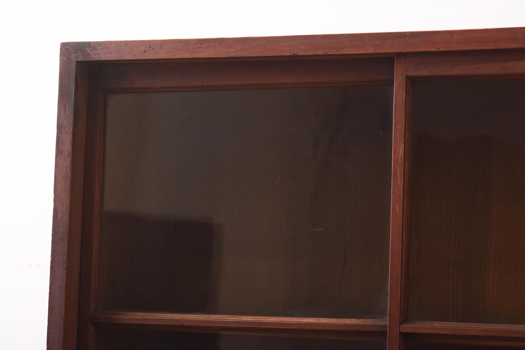 アンティーク家具　和製アンティーク　大正昭和初期　昔懐かしい雰囲気漂う本箱(収納棚、戸棚、キャビネット)(R-038713)