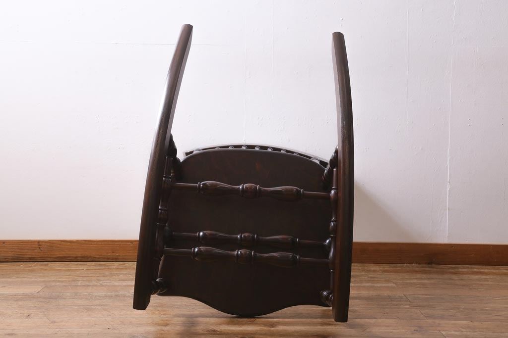 中古　松本民芸家具　上品なデザインの304F型ロッキングチェア(イス、揺り椅子)(定価約22万7千円)(R-038781)