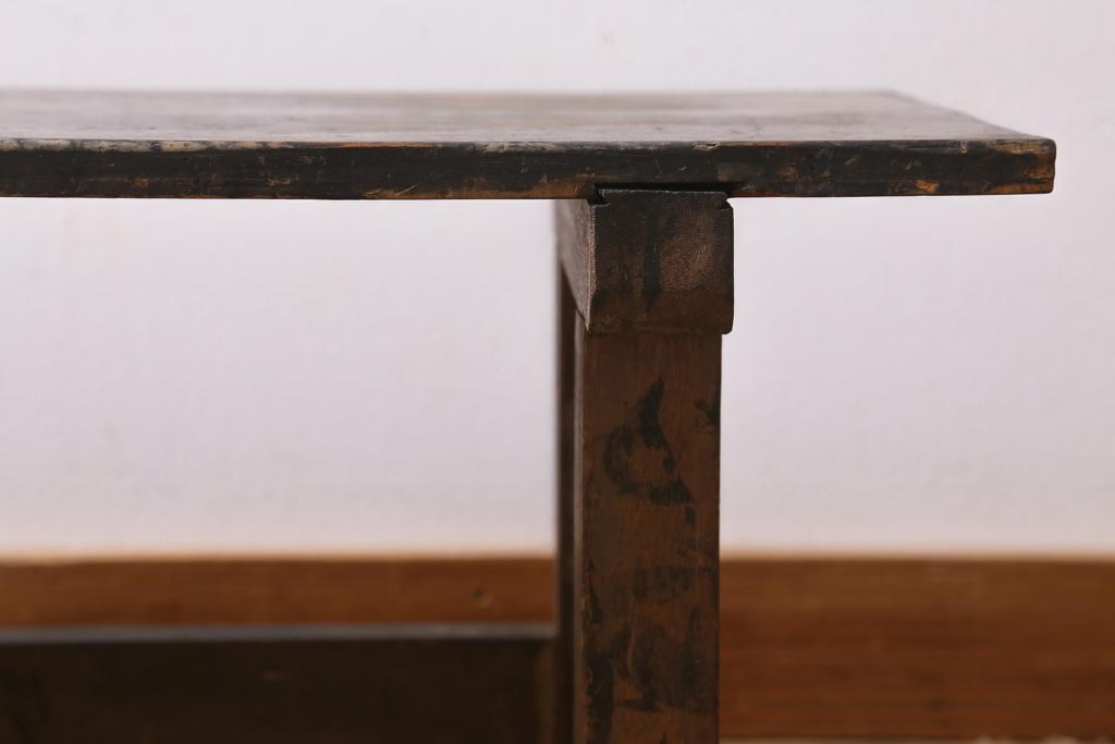 アンティーク家具　使い込まれた風合いが魅力的な文机(座机、飾り台)(R-038789)