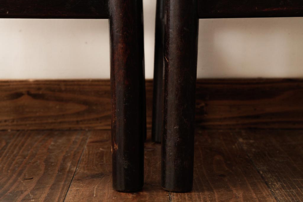 ビンテージ　松本民芸家具　初期モデル　ラッシスツール2脚セット(チェア、椅子)(R-038800)