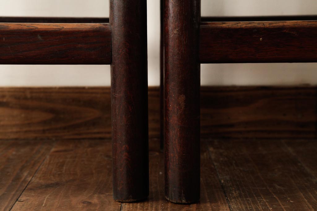 ビンテージ　松本民芸家具　初期モデル　ラッシスツール2脚セット(チェア、椅子)(R-038801)