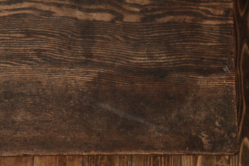 アンティーク家具　大正昭和初期　栓材　柔らかな木の風合いが魅力のレトロな文机(ローテーブル、座卓)(R-038857)