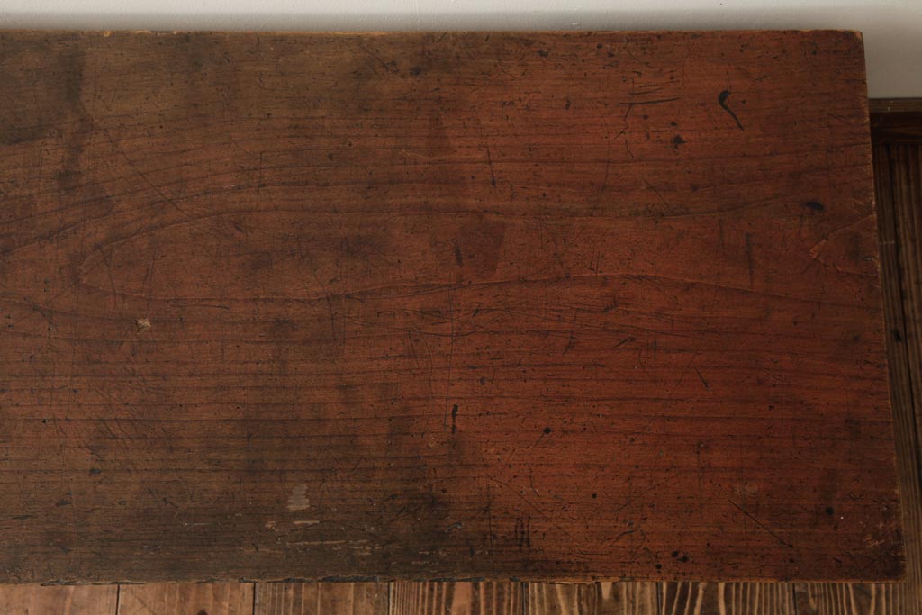 アンティーク家具　和製アンティーク　明治大正期　使い込まれた木の質感が味わい深い座机(文机、ローテーブル、飾り台)(R-038858)