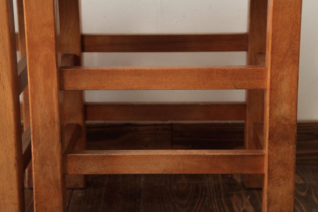 ビンテージ家具　松本民芸家具　初期モデル　ラッシスツール2脚セット(チェア、椅子)(R-038898)