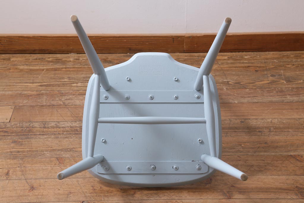 ヴィンテージ家具　イギリスビンテージ　ERCOL(アーコール)　アンティークペイント　希少!洗練された佇まいのラダーバックチェア(ダイニングチェア、椅子)(R-038908)