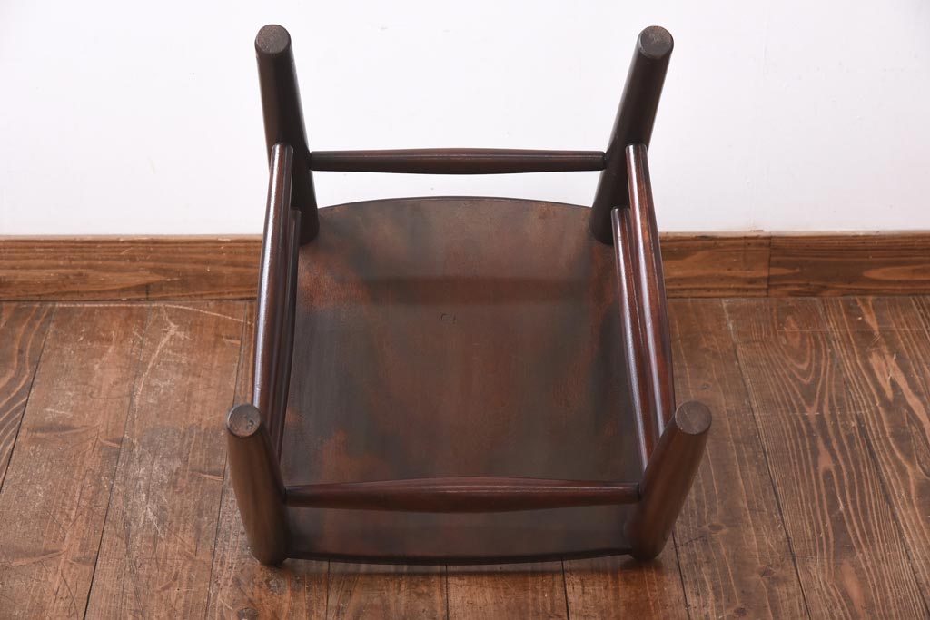 中古　松本民芸家具　シンプルなデザインが魅力的なラダーバックチェア(ダイニングチェア、椅子)(R-039021)