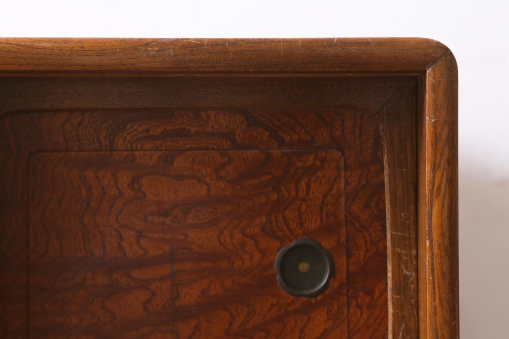 ビンテージ家具　和製ビンテージ　昭和中期　茶箪笥(茶棚、収納棚、戸棚)(R-039035)