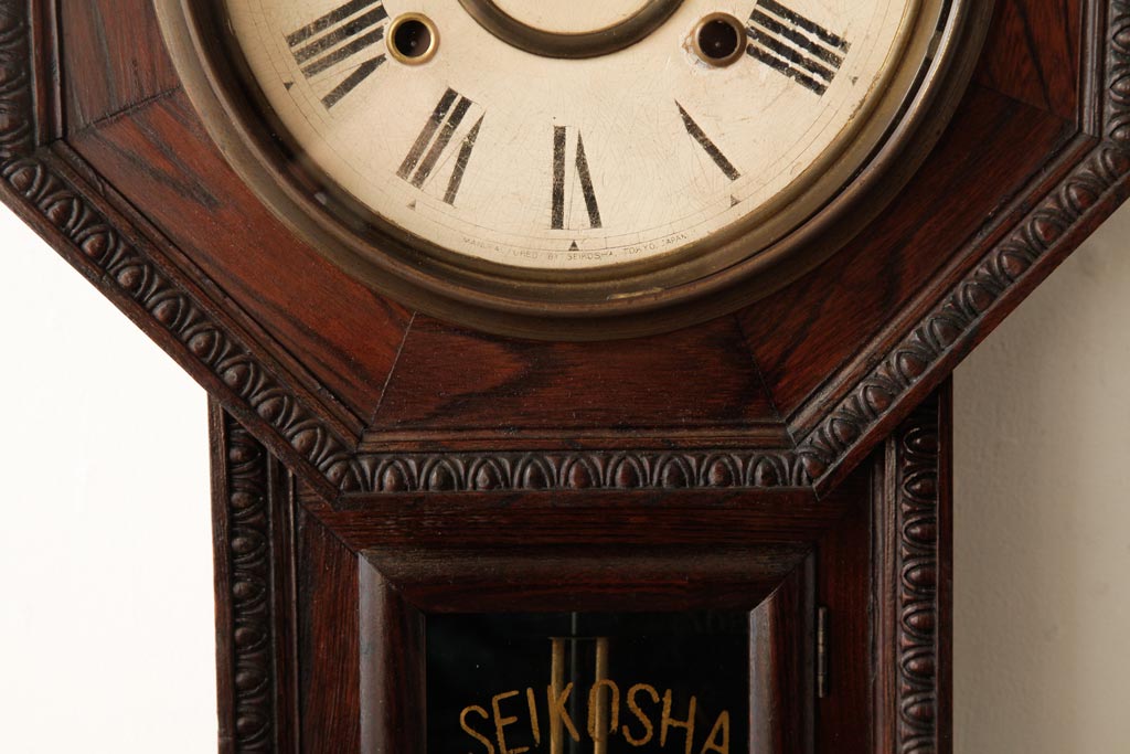 アンティーク雑貨 精工舎(SEIKOSHA、セイコー) 8DAY 浮き彫りが