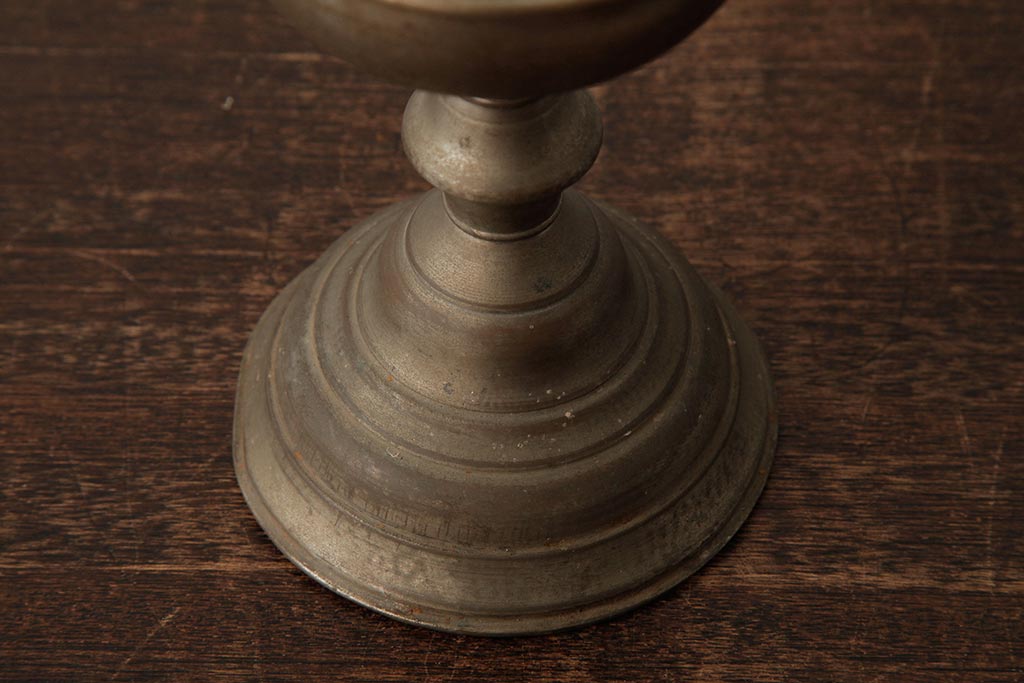 アンティーク雑貨　和製アンティーク　昭和初期　西洋スタイルのお部屋にもぴったりなオイルランプ(灯油ランプ、卓上ランプ)(R-039117)