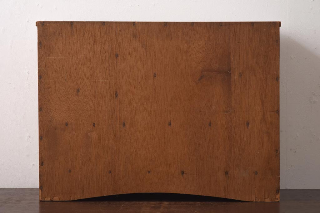 アンティーク家具　昭和初期　杉材　素朴な佇まいが魅力の薄型タイプの小引き出し(卓上収納、小物収納)(R-039136)