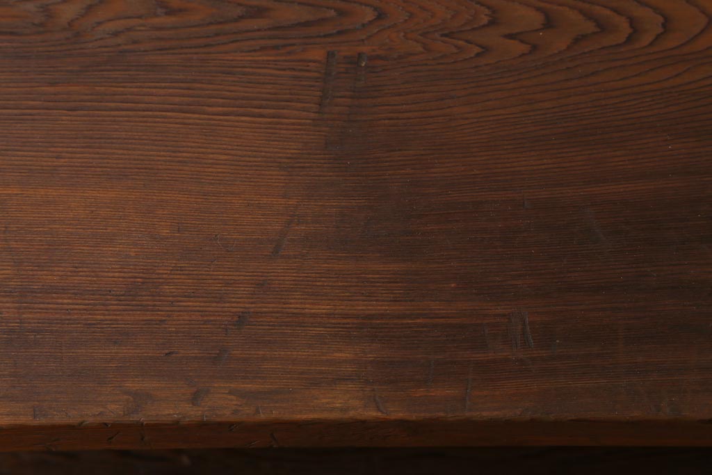ヴィンテージ家具　昭和中期　高級杉材　味のある杢目が楽しめるシンプルなつくりの茶棚(戸棚、飾り棚、ビンテージ)(R-039140)