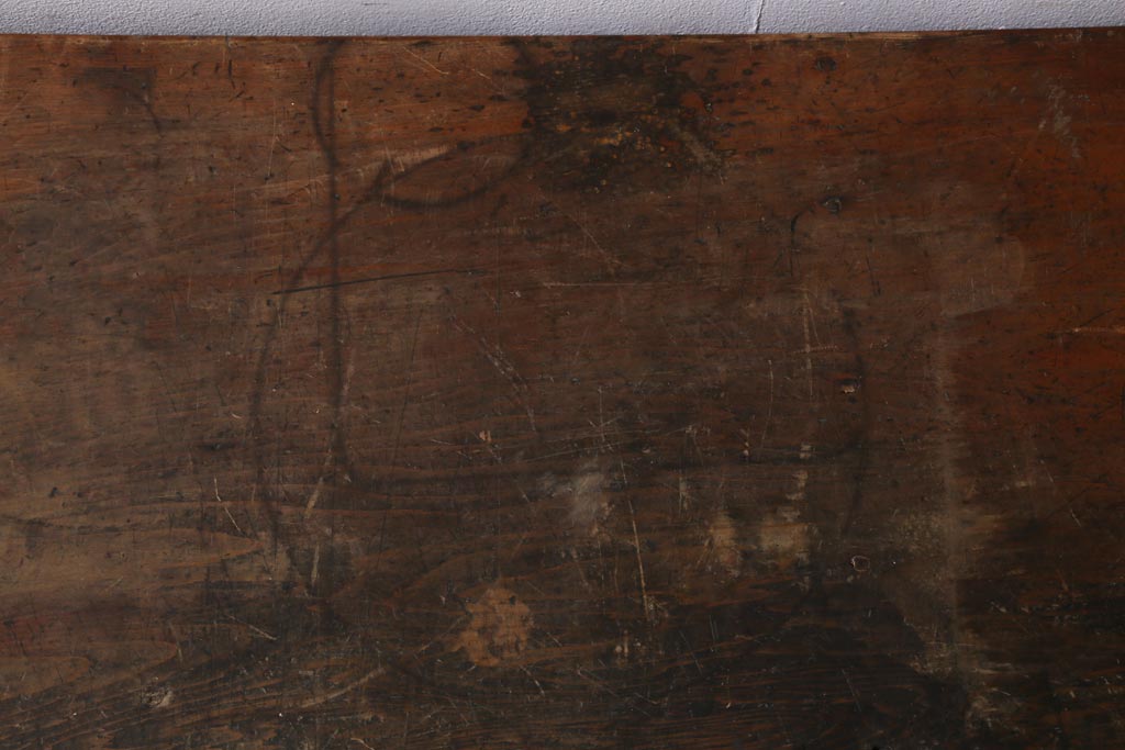 アンティーク家具　和製アンティーク　昭和初期　味わい深い木の風合いが魅力的な文机(座机、ローテーブル、片袖机)(R-039277)