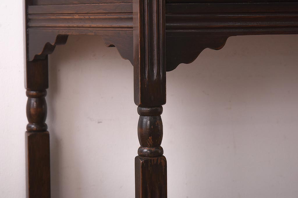 ヴィンテージ家具　イギリスビンテージ　壁に華を添える引き出し付きコンソールテーブル(サイドテーブル)(R-039293)