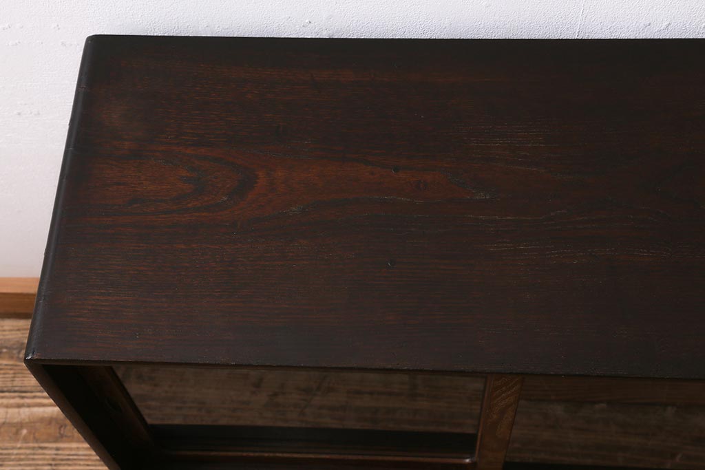 アンティーク家具　和製アンティーク　昭和初期　前面桑材　味わい深い和の雰囲気漂う茶箪笥(収納棚、戸棚)(R-039351)