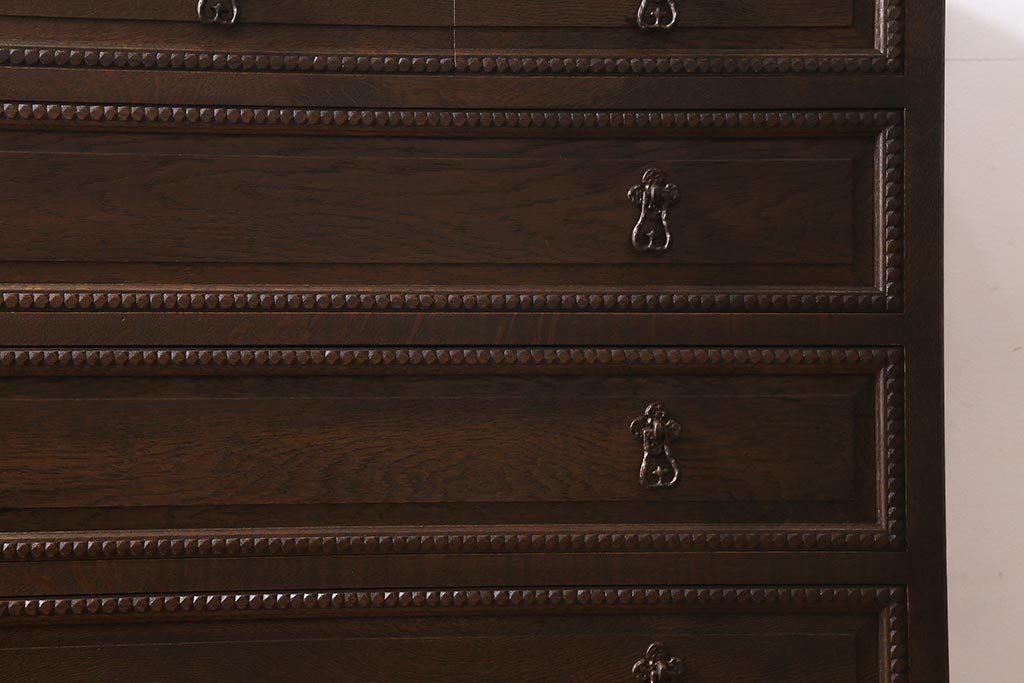 ビンテージ家具　神戸洋家具　伊藤家具　クラシカルな佇まいのチェスト(衣装タンス、引き出し、ヴィンテージ)(R-039363)