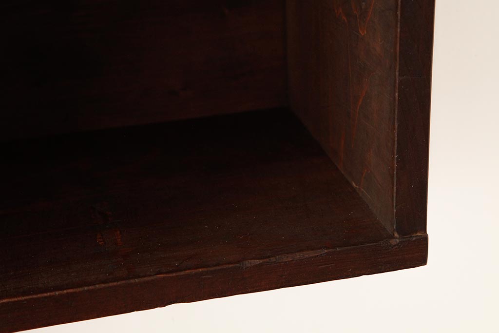 ラフジュ工房オリジナル　古材リメイク　杉材　レトロでシンプルなウォールシェルフ(壁掛け棚、吊り棚、ウォールラック)(R-039395)