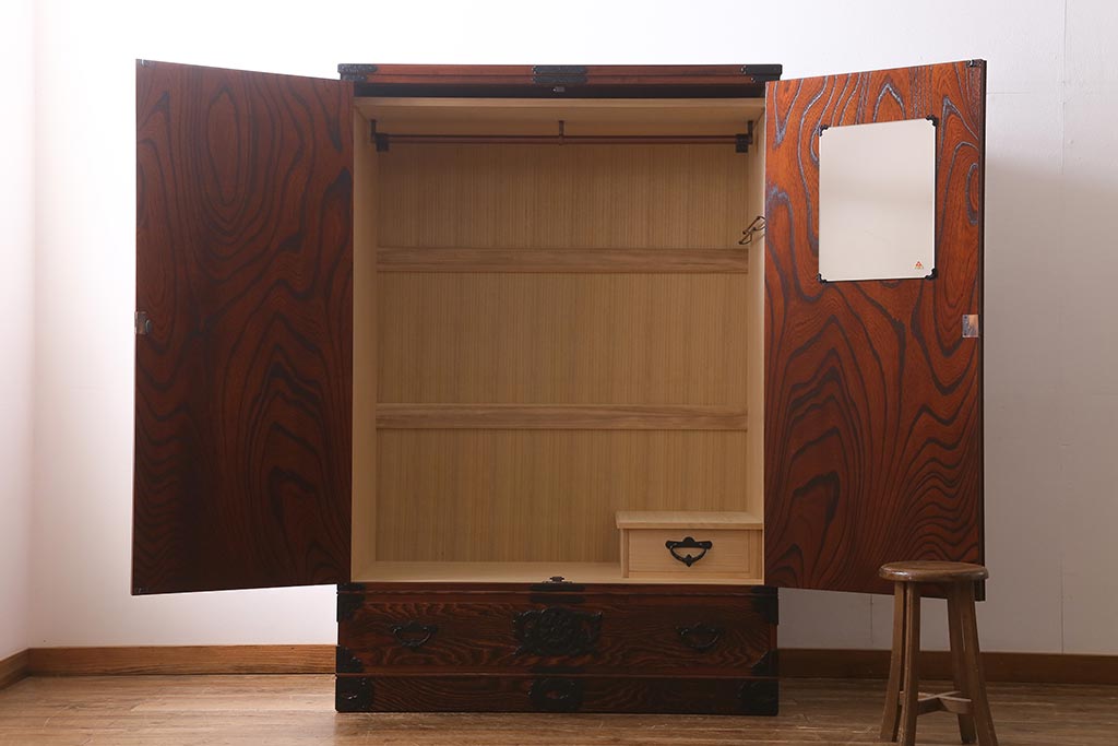中古　岩谷堂箪笥　菊幸　幸型洋服タンス40 風格漂うワードローブ(洋服タンス)(定価約63万円)(R-039416)