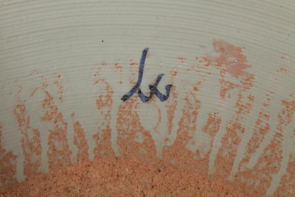 アンティーク雑貨　大正昭和初期　龍と鳳凰の図が大胆に描かれた瀬戸火鉢(鉢カバー)(R-039477)