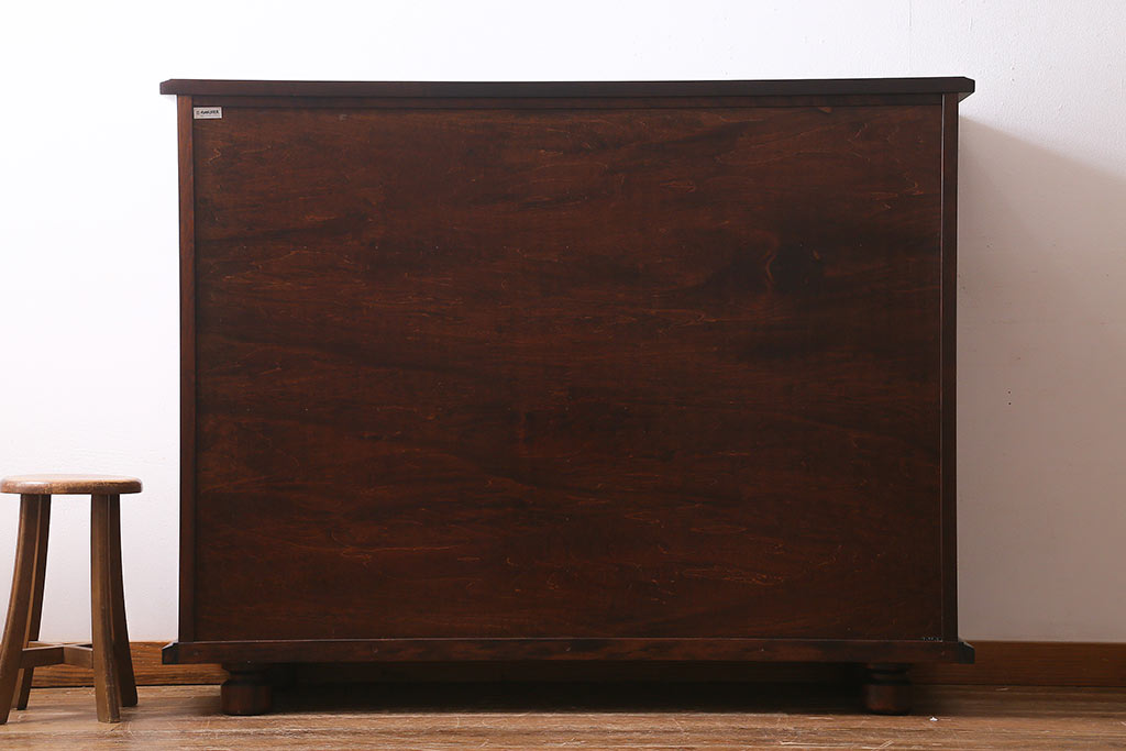 中古　九州民芸家具　シックでモダンなデザインのサイドボード(収納棚、食器棚、茶棚)(R-039497)