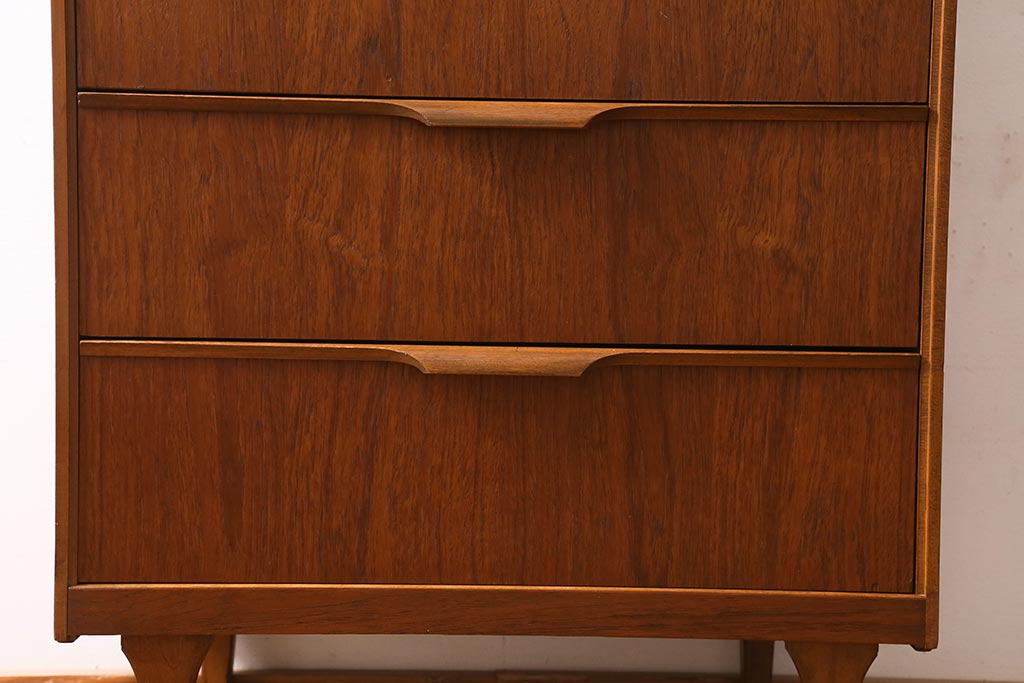 ヴィンテージ家具　イギリス　Austinsuite(オースティンスイート)　温かみのあるチーク材が魅力のチェスト(引き出し、ビンテージ)(R-039512)