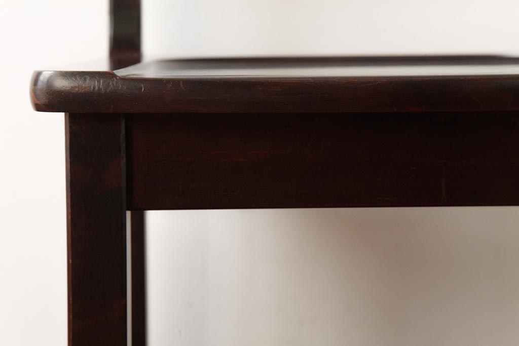 中古　北海道民芸家具　HM620　滑らかな木肌が上品なラダーバックチェア(椅子、ダイニングチェア)(R-039518)
