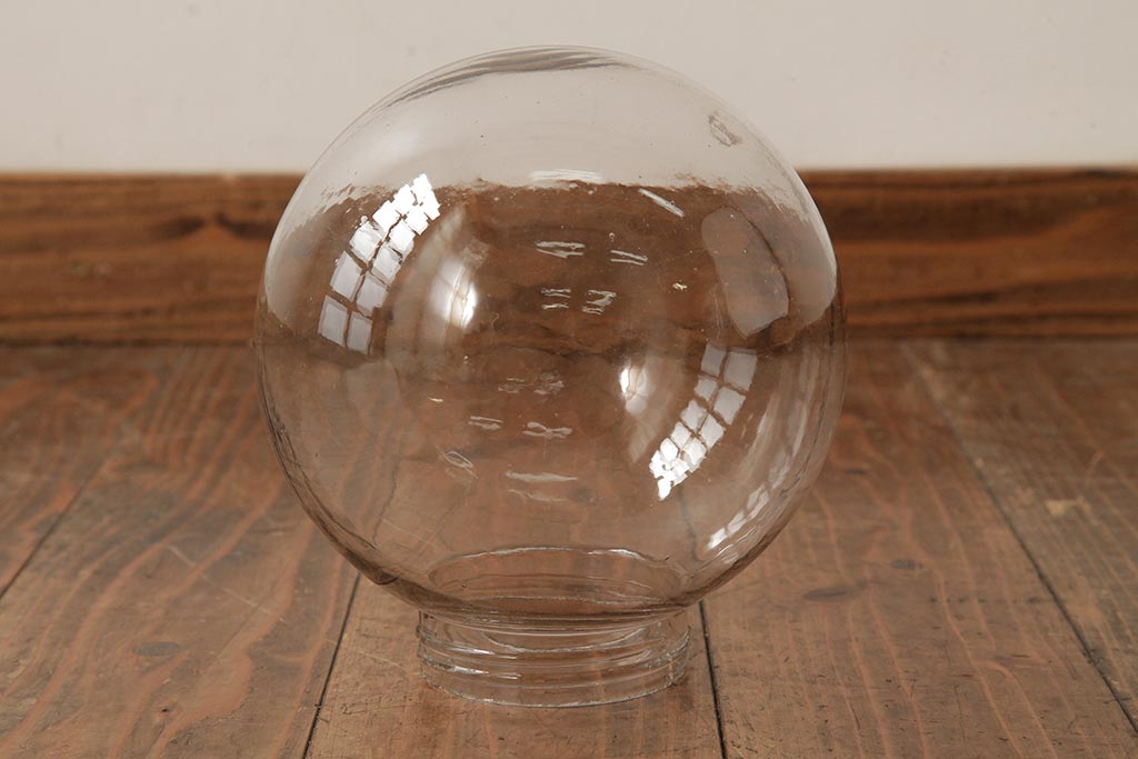 アンティーク照明　和製アンティークアンティーク　大正期　気泡入りのガラスが魅力的なペンダントライト(天井照明、吊り下げ照明)(R-039527)