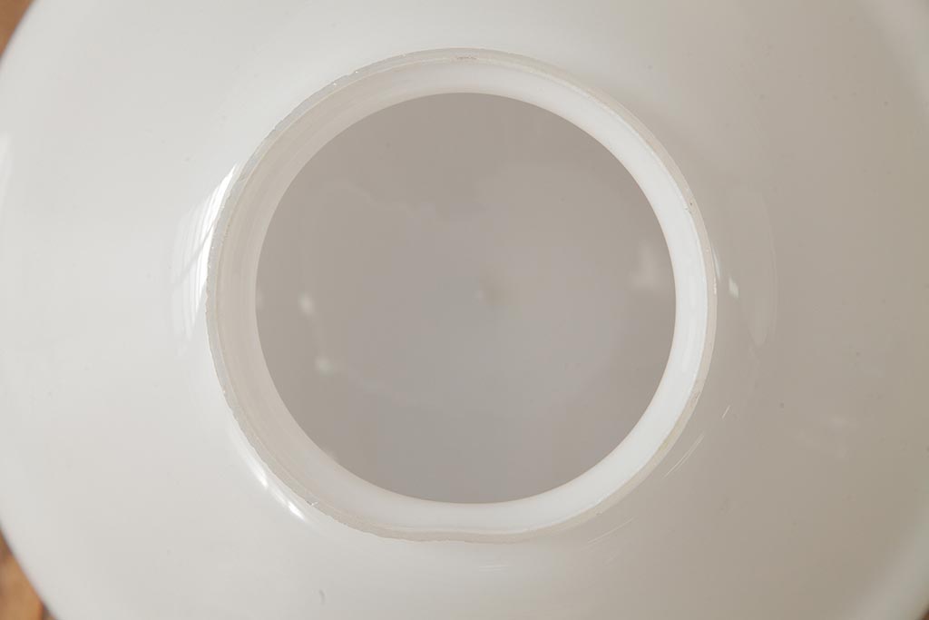 ビンテージ照明　和製ビンテージ　昭和中期　乳白色のお洒落なガラスシェード照明(天井照明、吊り下げ照明、電笠)(R-039530)