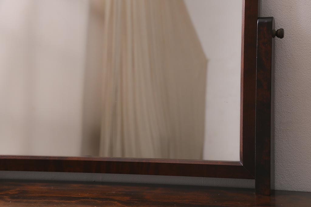 中古　松本民芸家具　#309型一面鏡　シックなデザインのドレッサー(鏡台)(定価約32万円)(R-039553)