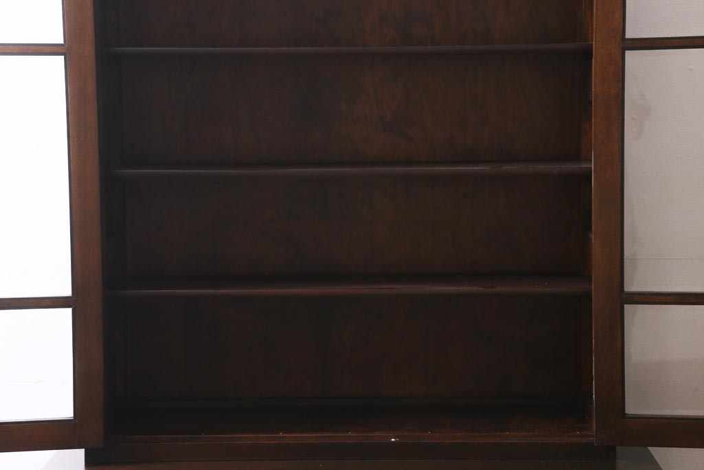 中古　松本民芸家具　シックな雰囲気がおしゃれなA型食器棚(カップボード、キャビネット、収納棚、戸棚)(定価50万円)(R-039583)
