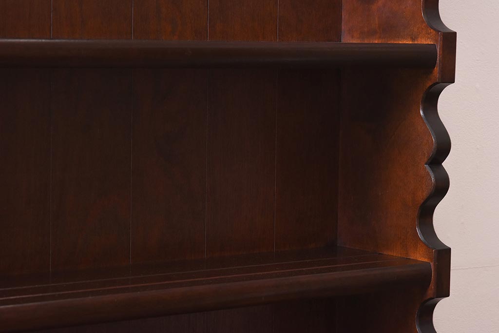 中古　松本民芸家具　#36型皿棚　品のある佇まいが素敵な食器棚(カップボード、収納棚、飾り棚)(定価36万円)(R-039628)