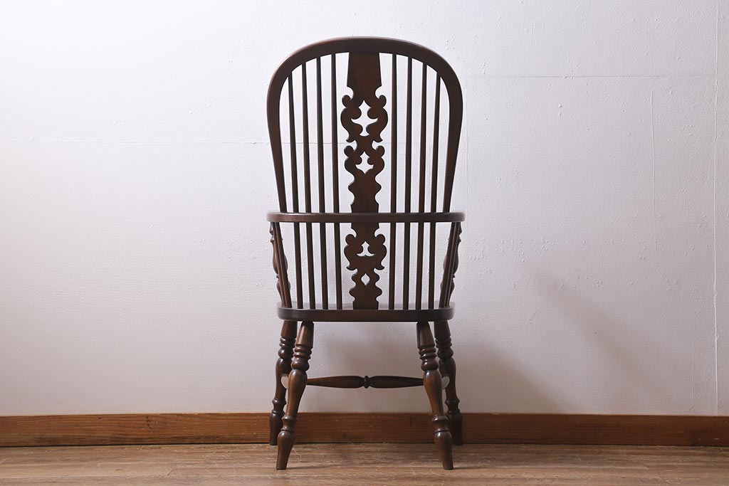 中古　松本民芸家具　#44A型　ウィンザーチェア(アームチェア、椅子、ウインザーチェア)(定価約18万円)(R-039689)