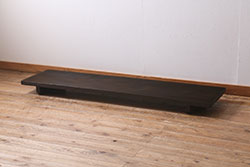 アンティーク家具　明治大正期　朴の木一枚板　使い込まれた木の風合いが趣ある裁ち板(作業台、飾り台、陳列台)(R-039696)