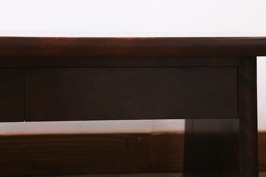 中古　松本民芸家具　#204型　コンパクトで使いやすい引き出し付きの上品な座机(ローテーブル、文机)(R-039709)