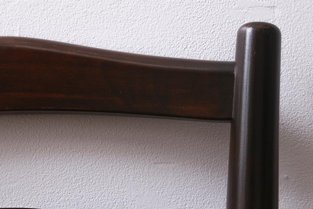 中古　松本民芸家具　シックな空間におすすめのラダーバックチェア(ダイニングチェア、椅子)(R-039804)