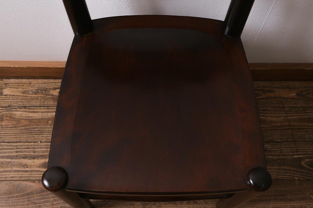 中古　松本民芸家具　シックな空間におすすめのラダーバックチェア(ダイニングチェア、椅子)(R-039804)